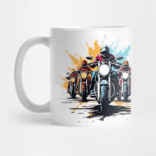 Bikers Racing Illustration Mug